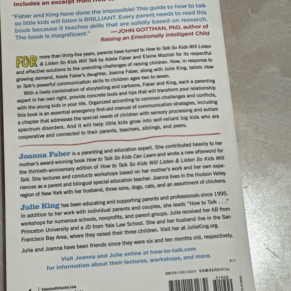 How to Talk So Little Kids Will Listen by Joanna Faber & Julie King - Picture 2 of 3